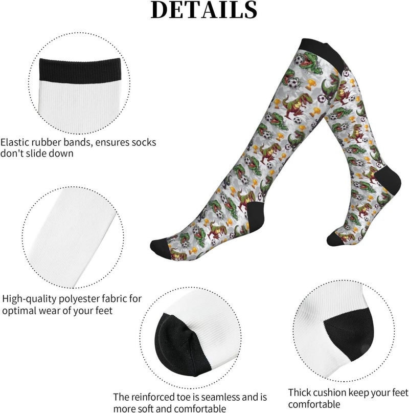 thmnj Compression Socks Knee High Support Socks for Women Men Circulation Stockings for Athletic Running Cycling Flying - Image 3